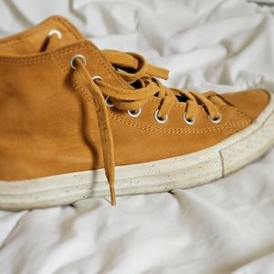 Converse Mustard Suede Sneakers